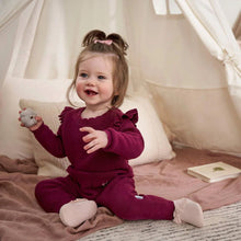 Charger l'image dans la galerie, Jumpsuit tricot - Sweater Knit Romper FLOWERS - 24 mois