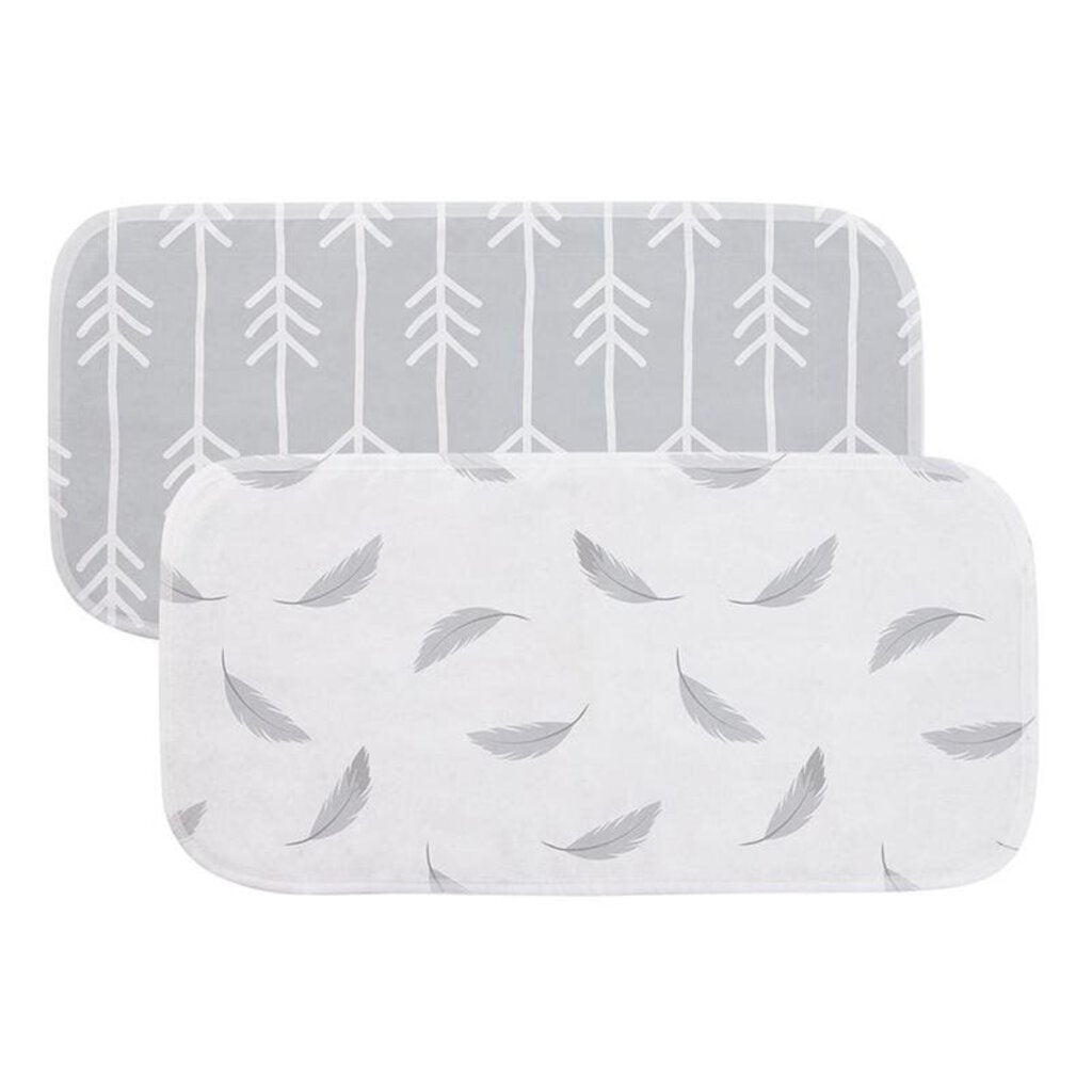 Bavettes couvre epaule - Paquet de 2 - Burp pads - FLECHES et PLUMES