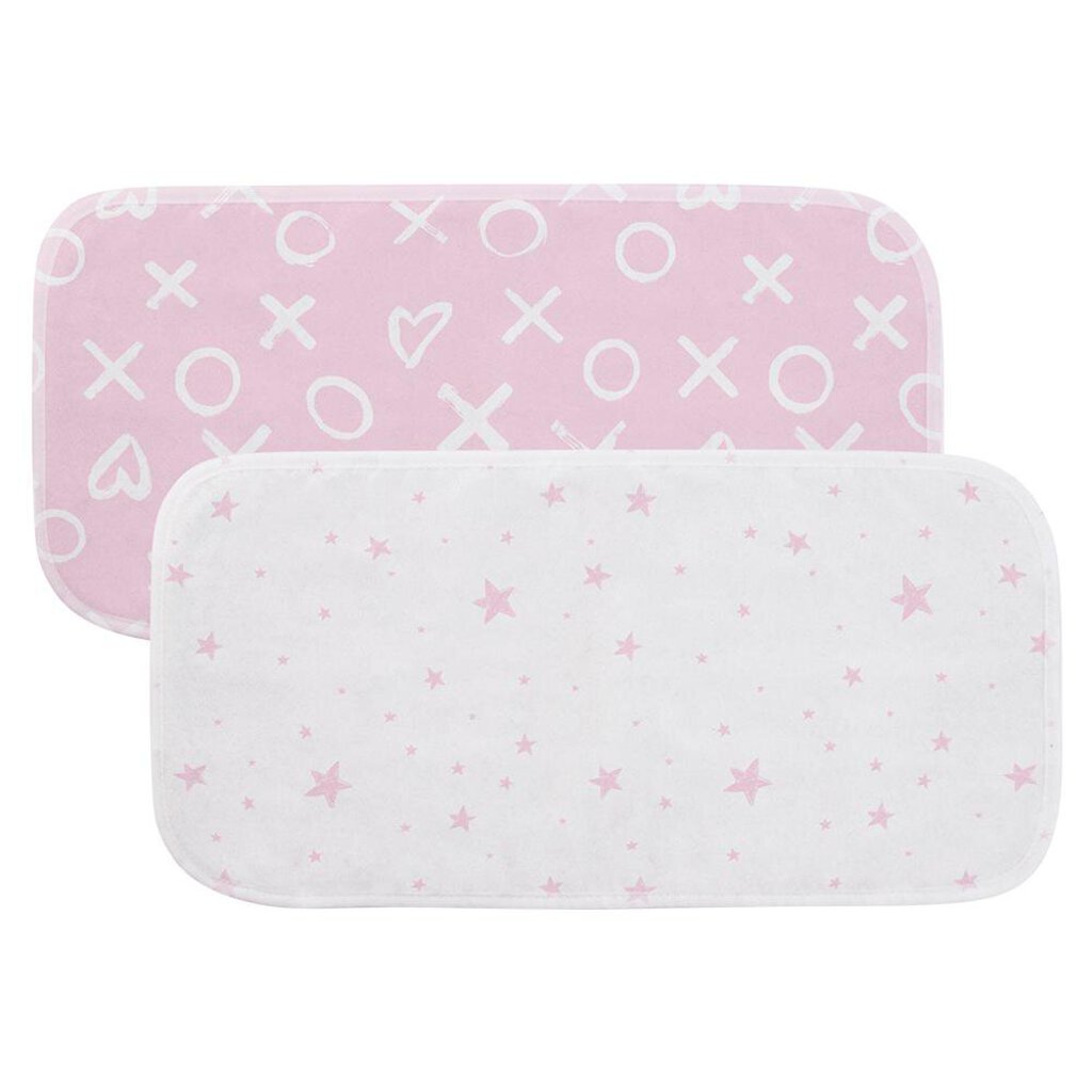 Bavettes couvre epaule - Paquet de 2 - Burp pads - Etoiles et X O X