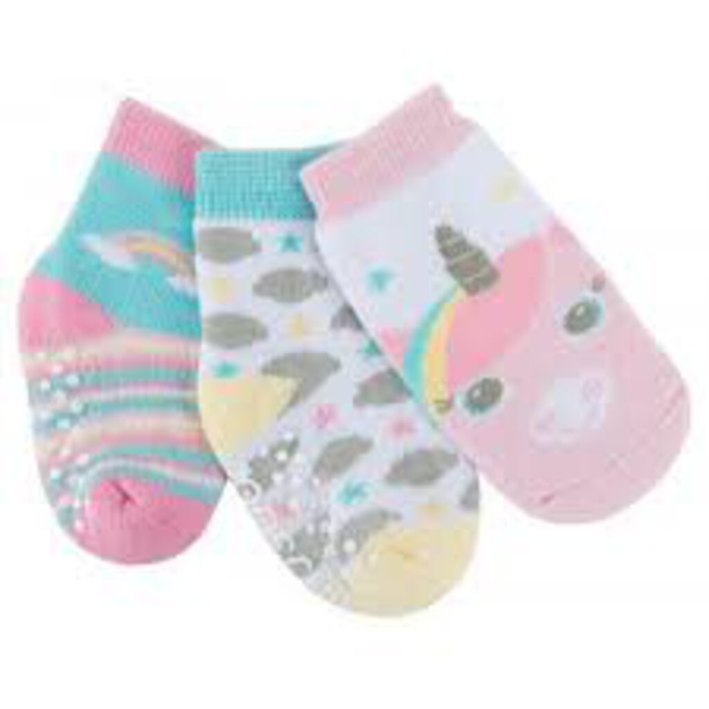 3 paires de bas LICORNE 0-24 mois