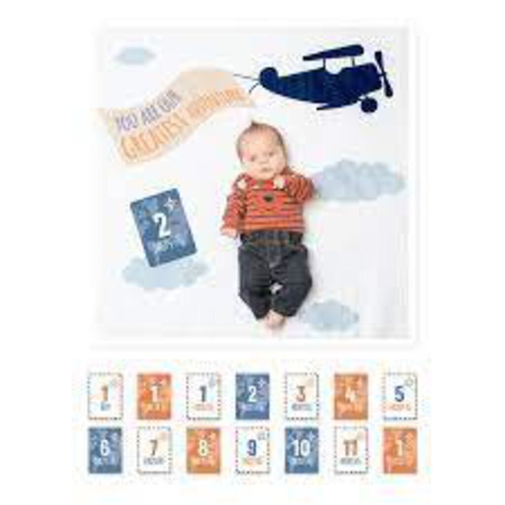 Couverture en mousseline OU pour emmailloter - Swaddling blanket LA GRANDE AVENTURE AVION
