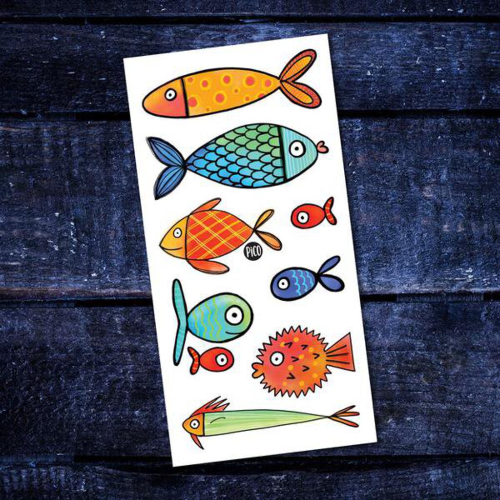 Les POISSONS Tatouages temporaires - CREATION QUEBECOISE