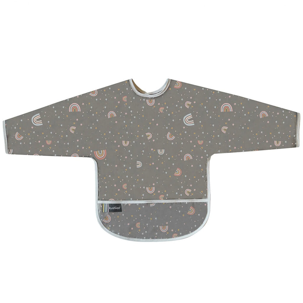 Bavoir avec manches IMPERMEABLE - ARC-EN-CIEL