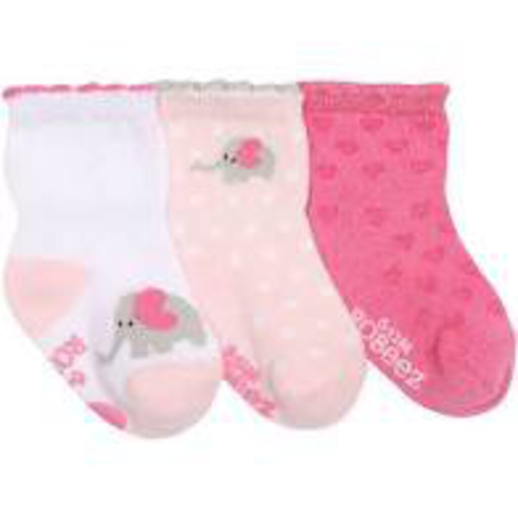 Chaussettes - antiderapant - Coton - 3 paires ELEPHANT 6-12m