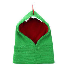 Charger l&#39;image dans la galerie, Cagoule en tricot et doublure en polar DINOSAURE 6-12m
