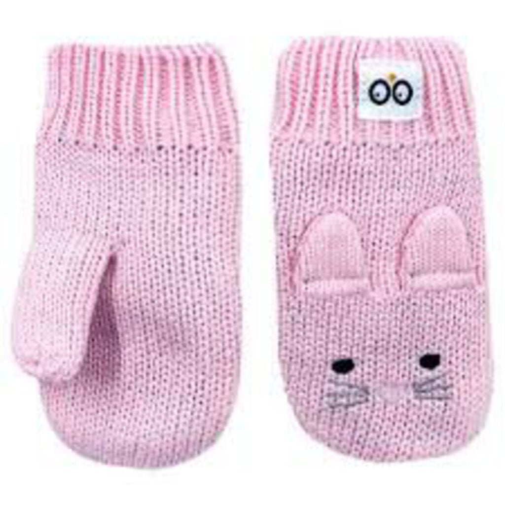 Mitaines en tricot et doublure en polar LAPIN 6-12m