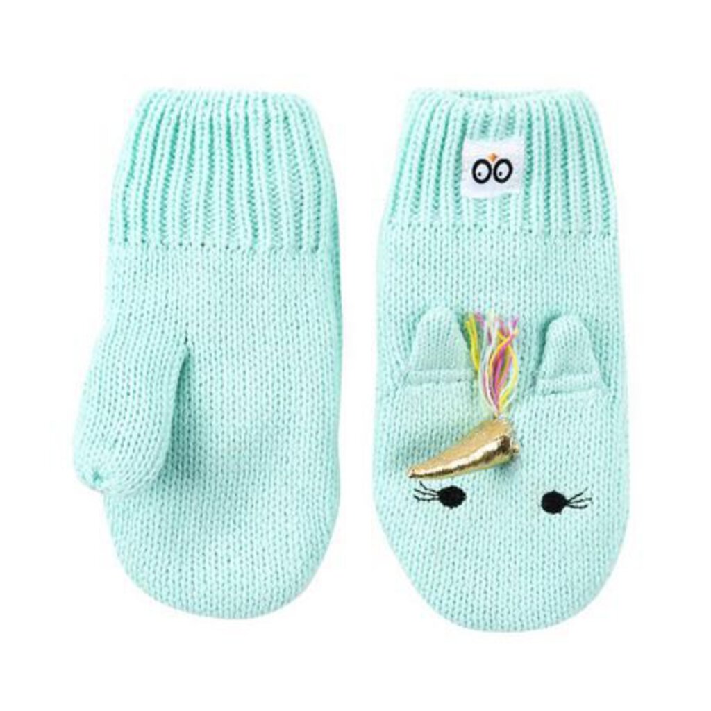 Mitaines en tricot et doublure en polar LICORNE 6-12m