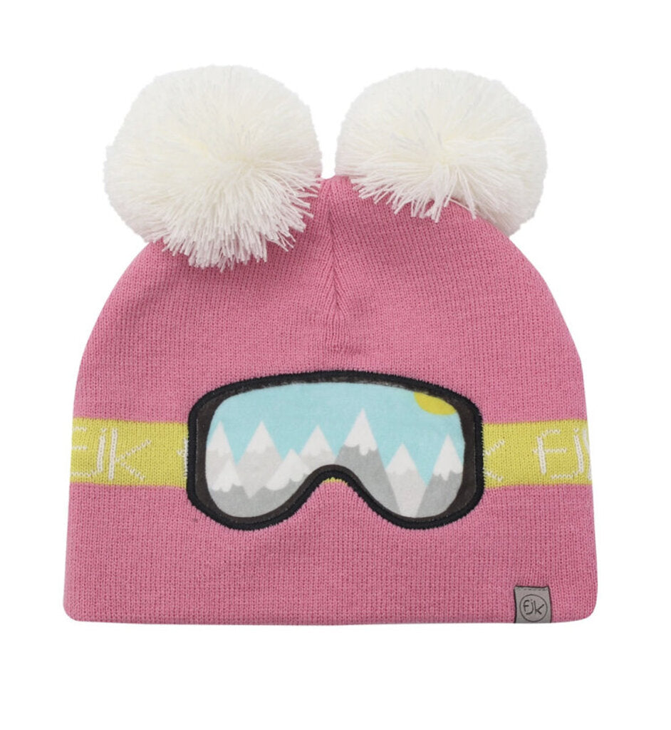 Tuque hiver avec pompon SKI GOGGLES 2-6 ans