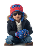 Charger l&#39;image dans la galerie, Bonnet automne/hiver en polaire Sherpa réversible MONSTRE, 2-4 ans
