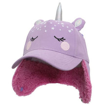 Charger l&#39;image dans la galerie, Casquette 3D avec couvre oreilles LICORNE 4-6 ans
