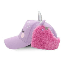 Charger l&#39;image dans la galerie, Casquette 3D avec couvre oreilles LICORNE 4-6 ans
