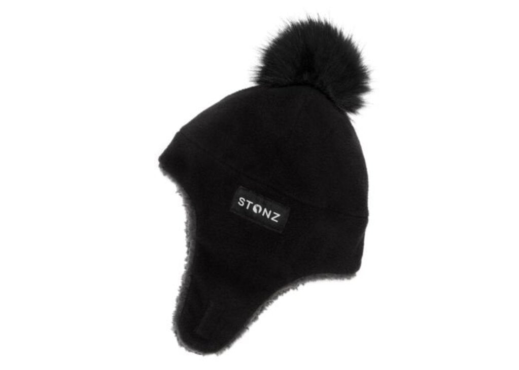 Chapeau HIVER en polar avec POMPON - Fleece hat 0-6 mois