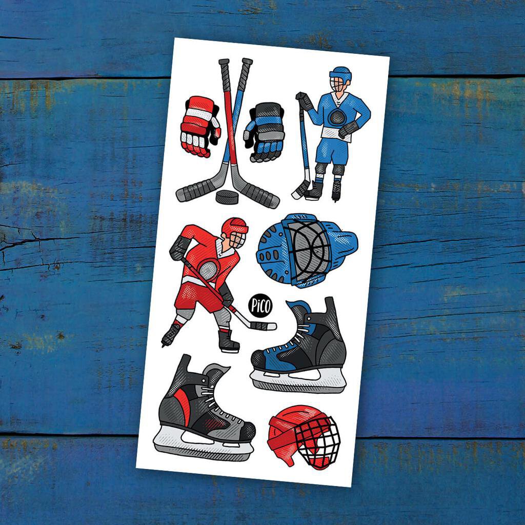 La folie du HOCKEY Tatouages temporaires - CREATION QUEBECOISE
