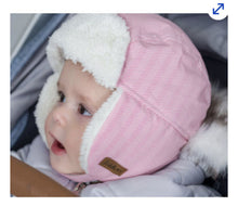 Charger l&#39;image dans la galerie, Tuque hiver pour bebe chevrons 6-12 mois
