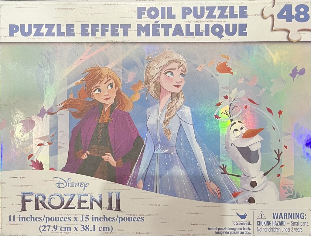 Casse tete 48 pcs FROZEN metalique - foil effect puzzle