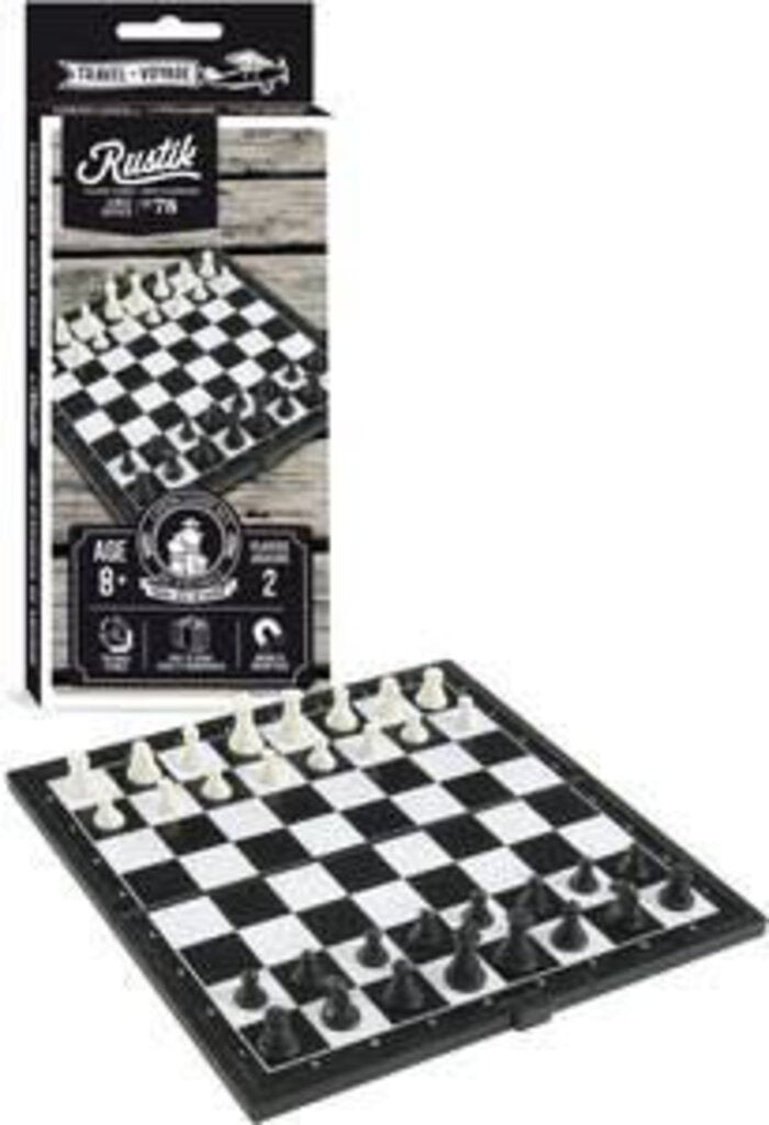 Jeu 2 en 1 Dames ET échecs de voyage - Pliable et magnétique