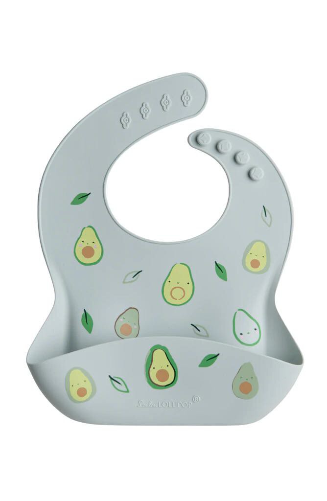 Bavoir en silicone - AVOCADO - No BPA Silicone 100% alimentaire