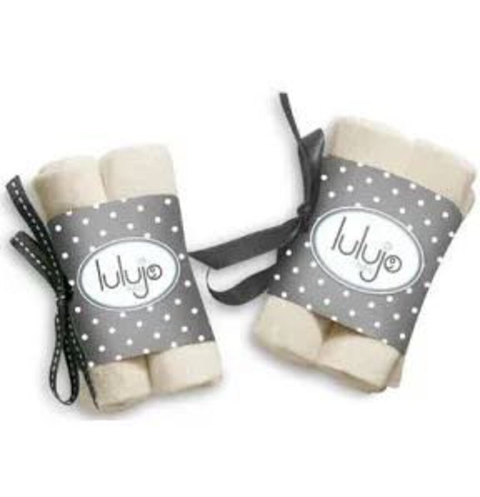 Paquet de 4 débarbouillettes en coton biologique pour bébé