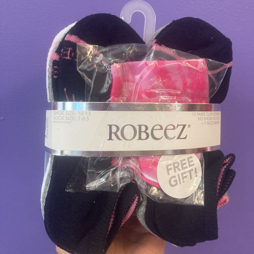 12 paires de chaussettes AVEC cadeau MASQUE - TAILLE DE CHAUSSETTE 7-8.5 pouces