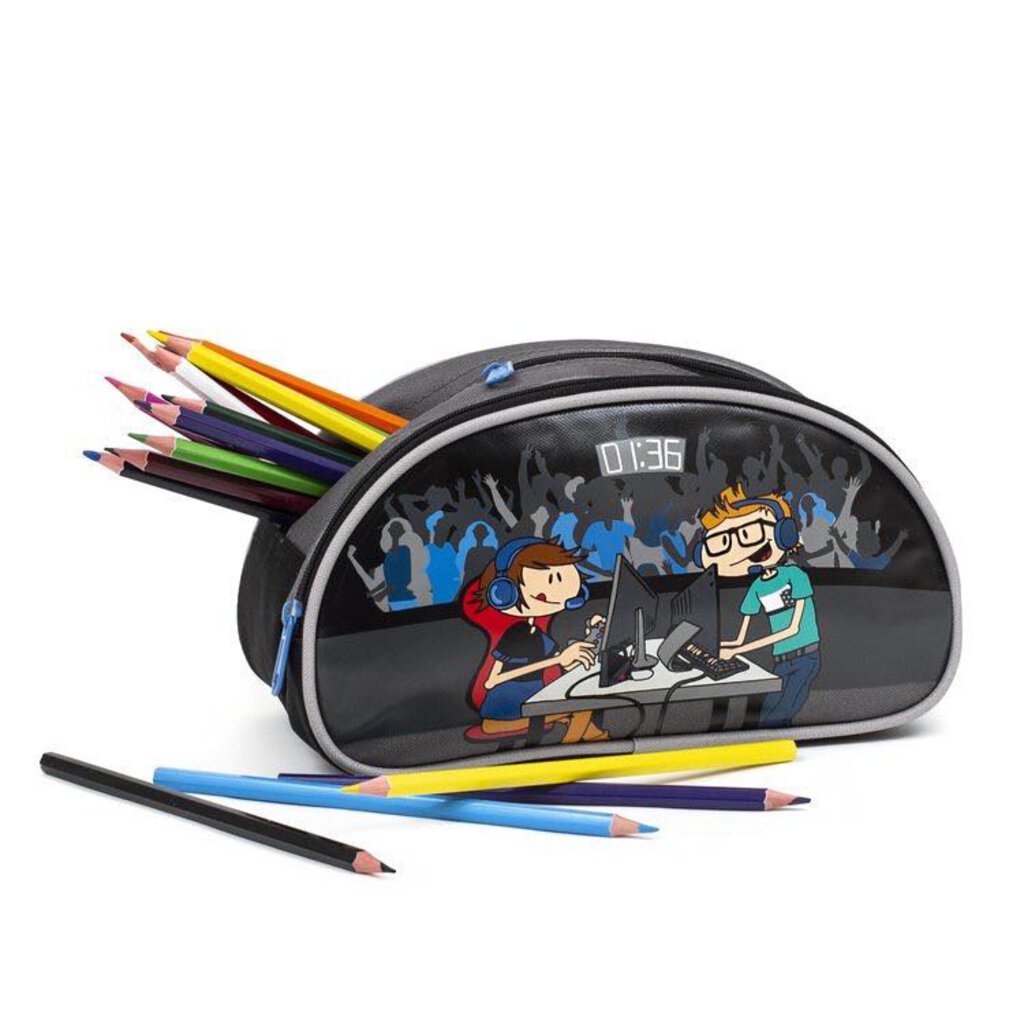 Étui crayons 2 compartiments JEUX VIDEO