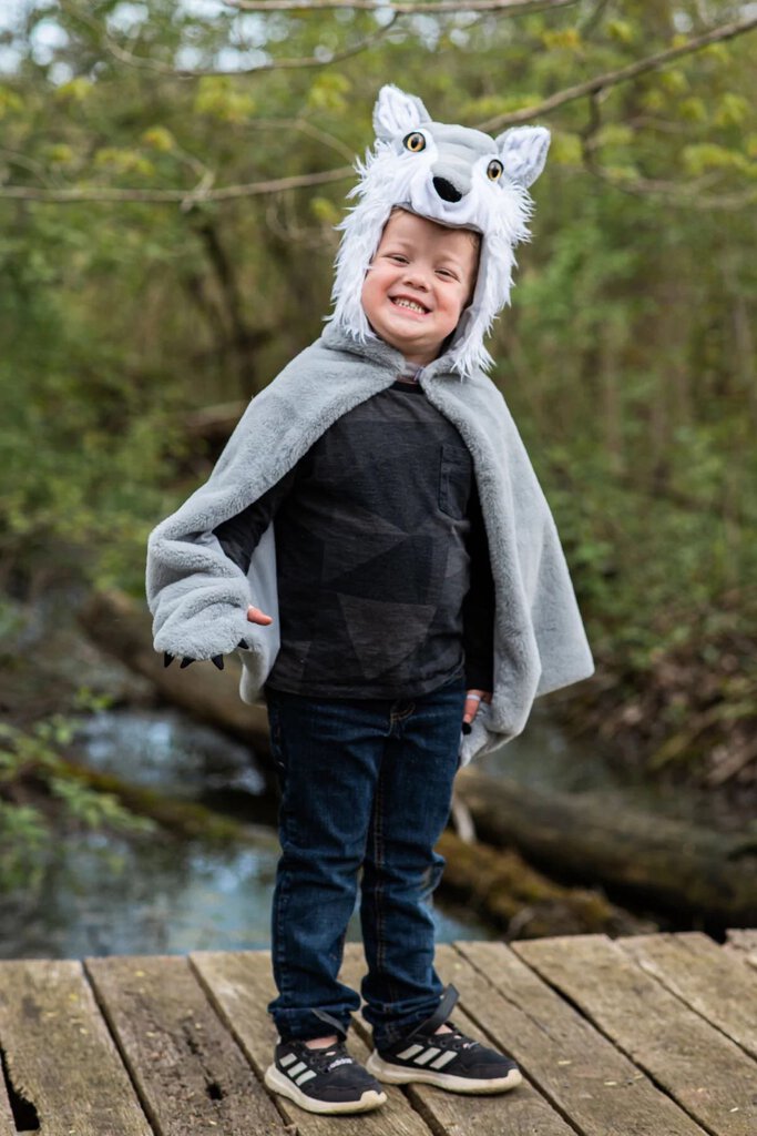 DEGUISEMENT cape de MECHANT LOUP 4-6 ans