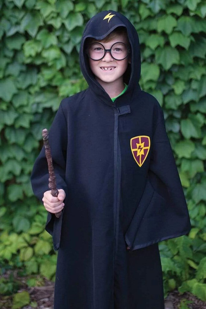 DEGUISEMENT 2 pcs CAPE + lunettes MAGICIEN SORCIE Harry Potter 7-8 ans