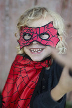 Charger l'image dans la galerie, DEGUISEMENT 2 pcs SPIDER / BAT cape + masque REVERSIBLE 3-4 ans
