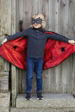 Charger l&#39;image dans la galerie, DEGUISEMENT 2 pcs SPIDER / BAT cape + masque REVERSIBLE 4-6 ans
