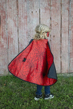 Charger l&#39;image dans la galerie, DEGUISEMENT 2 pcs SPIDER / BAT cape + masque REVERSIBLE 4-6 ans
