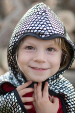 Charger l&#39;image dans la galerie, DEGUISEMENT DRAGON / CHEVALIER cape REVERSIBLE 5-6 ans
