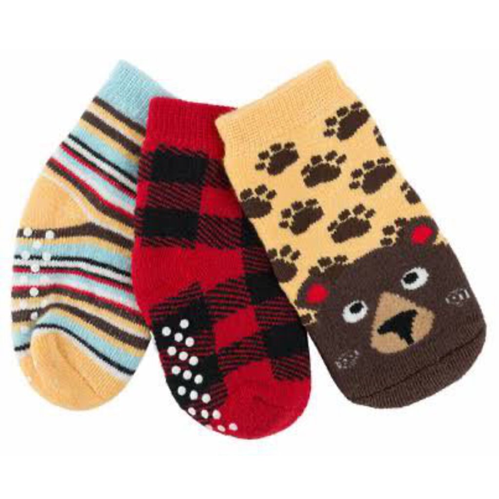 3 paires de bas OURS 0-24 mois