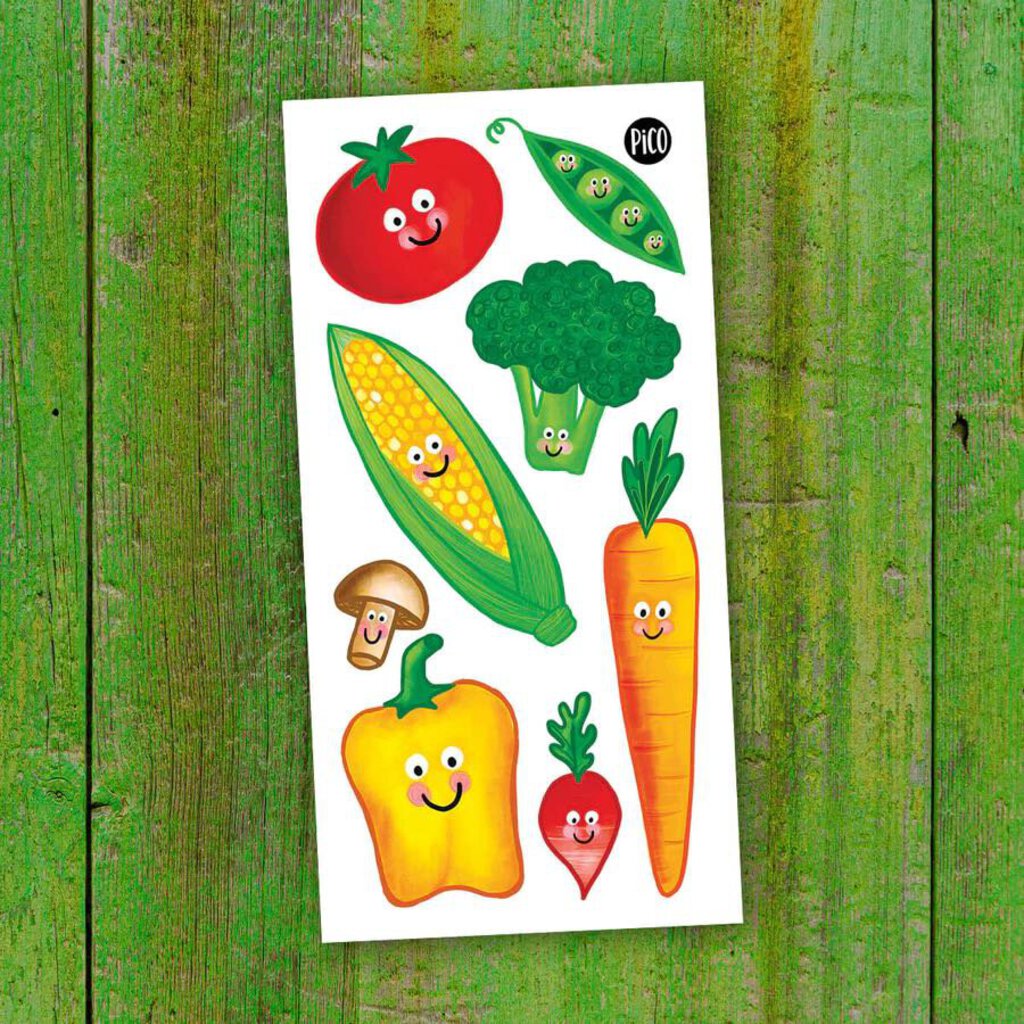LES LÉGUMES SYMPATHIQUES Tatouages temporaires - CREATION QUEBECOISE