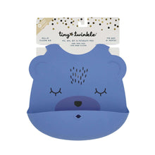 Charger l&#39;image dans la galerie, Bavoir en silicone OURS Indigo BEAR 4 mois +
