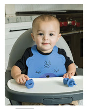 Charger l&#39;image dans la galerie, Bavoir en silicone OURS Indigo BEAR 4 mois +
