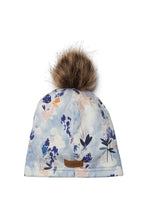 Charger l&#39;image dans la galerie, Bonnet tuque avec pompon en tencel INK FLORAL 6-12 mois
