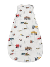 Charger l&#39;image dans la galerie, Gigoteuse sac de couchage dormeuse En Mousseline 1.0 TOG - HAPPY TRUCKS - 3-12 mois
