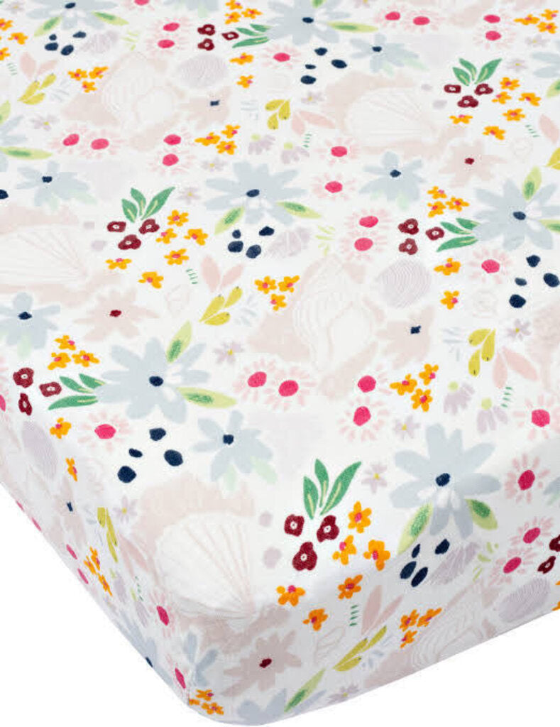 Drap contour pour lit de bébé / basinette - SHELLIFLORAL - FLEURS
