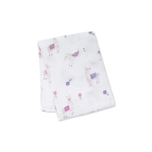 Charger l&#39;image dans la galerie, LLAMA Couverture legere OU pour emmailloter - Swaddling blanket
