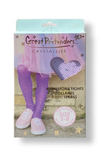 Charger l&#39;image dans la galerie, Bas collants en strass - filet et paillètes - BLANC 3-8 ans
