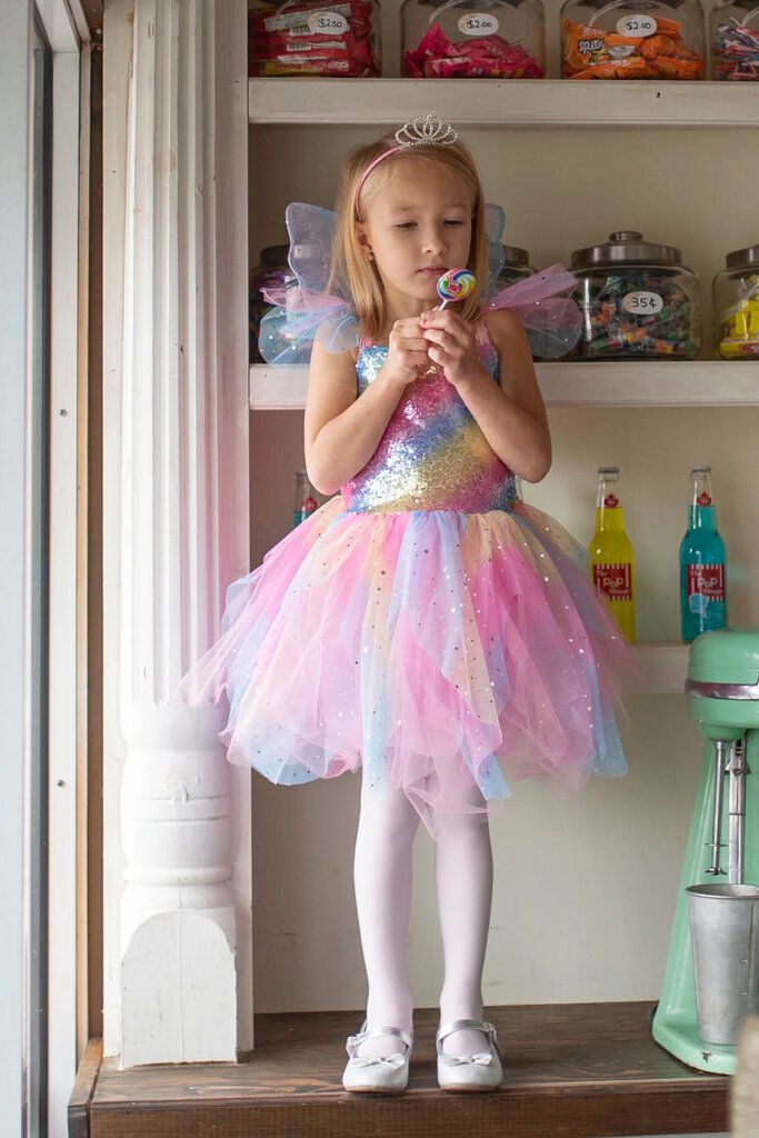 DEGUISEMENT 2 pcs FEE MAGIQUE robe + ailes 3-4 ans