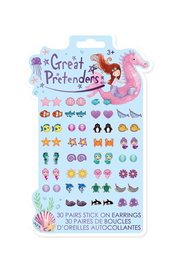Boucles d'oreil Autocollantes - SIRÈNE - sticker earrings