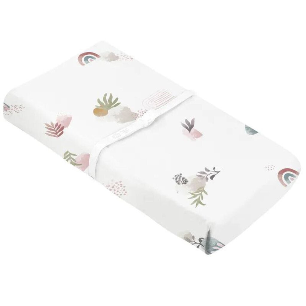 Couvre matelas pour table à langer - coton percal - FLEURS