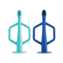 Charger l&#39;image dans la galerie, Paquet de 2 brosses à dents en silicone - training toothbrush - 6 mois +
