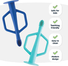 Charger l&#39;image dans la galerie, Paquet de 2 brosses à dents en silicone - training toothbrush - 6 mois +
