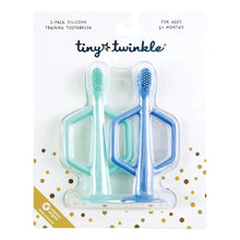 Charger l&#39;image dans la galerie, Paquet de 2 brosses à dents en silicone - training toothbrush - 6 mois +
