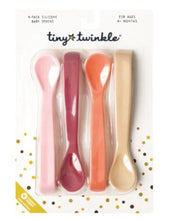 Charger l&#39;image dans la galerie, Lot de 4 cuillères en silicone - feeding spoons - 4 mois +
