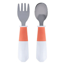 Charger l&#39;image dans la galerie, Ensemble de cuillère et fourchette acier inox - Toddler fork and spoon set
