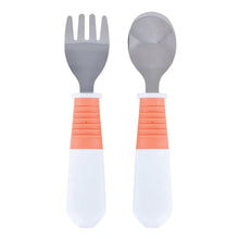 Charger l&#39;image dans la galerie, Ensemble de cuillère et fourchette acier inox - Toddler fork and spoon set
