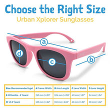 Charger l&#39;image dans la galerie, Lunettes de soleil polarisées flexibles UV-400 avec sangle pour bébé et enfant ORCHID AURORA - 2-6 ans
