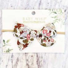 Charger l&#39;image dans la galerie, Bandeau de tete VICTORIA BOW CORAL FLORAL - 0-18 mois
